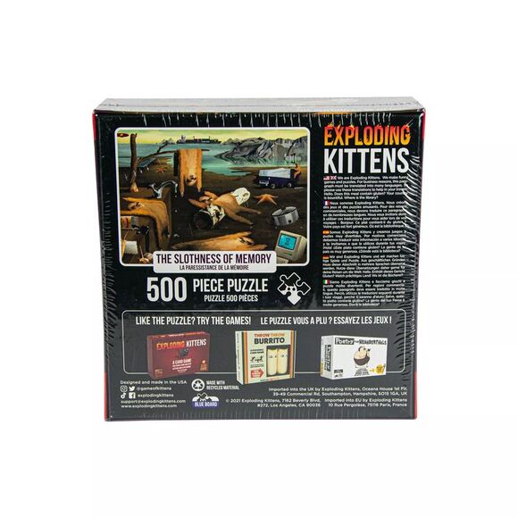 Exploding Kittens Puzzle The Slothness Of Memory 500 Piece Puzzle - Picture 3 of 3